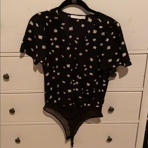 Black and white bodysuit